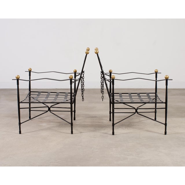 Set of Four Mario Papperzini Amalfi Adjustable Chain Lounge Chairs For Sale - Image 11 of 18