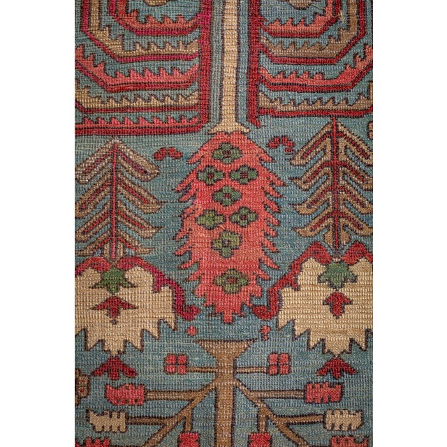 One-of-a-kind Antique Persian Bakshaish Rug in Beige, Blue, Brown, Green and Pink For Sale - Image 4 of 12