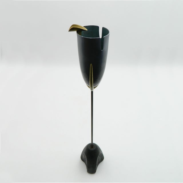 Vienna Brass Aluminum Standing Ashtray by Karl Hagenauer, 1950s For Sale - Image 14 of 18