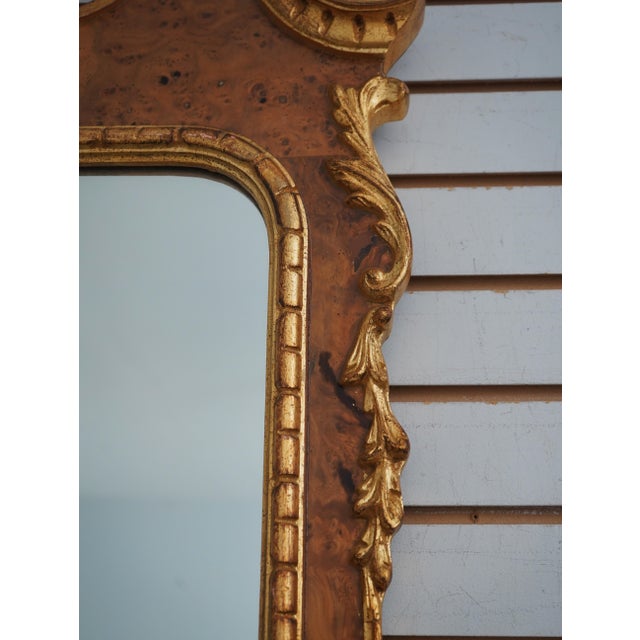 Decorative Crafts Carved Frame Gold Gilt Mirror For Sale - Image 4 of 11