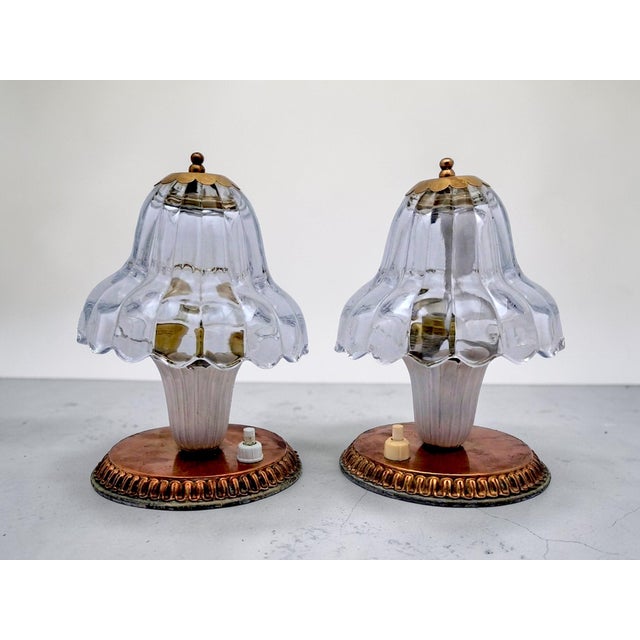Murano Glass Lamps attributed to Barovier, 1950s, Set of 2 For Sale - Image 10 of 10