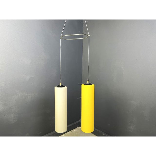 Vintage Italian Pendant Light with Glass by Vistosi, 1970s For Sale - Image 4 of 13