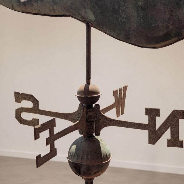 Three-Dimensional Copper Weathervane with Flying Swan, 1900s For Sale - Image 6 of 8