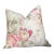 Vintage Handmade Waverly's "Forever Yours Peony" Fabric Down Throw Pillow For Sale