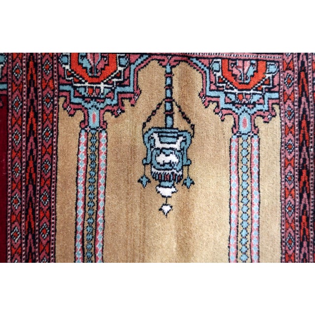 1960s, Vintage Uzbek Bukhara Multi-Niche Prayer Runner 1.1' X 6.1' For Sale In New York - Image 6 of 13