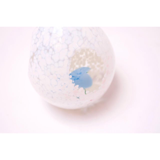 Vintage Blownglass Egg Paperweight With Flower Inside Chairish