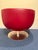 Red Pair of B&b Italia Tulip Chairs in Red Leather For Sale - Image 8 of 9
