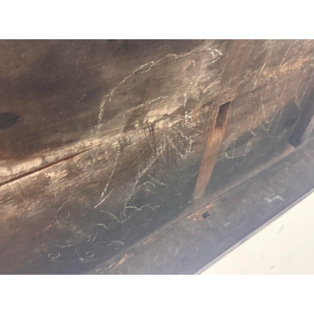 Rustic Wood Farmhouse Dining Table, Vintage For Sale In San Francisco - Image 6 of 12