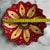 Vintage Pier 1 Carynthum Red Flower Petal Shaped Salad Dessert Plates - Set of 4 For Sale In Phoenix - Image 6 of 6