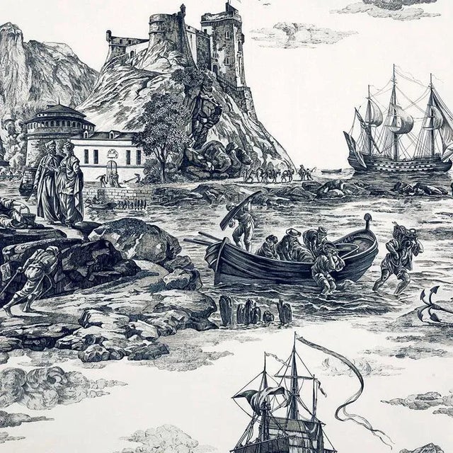 A faithful, hand-engraved rendering of a rare 19th-century document. It captures toile's timeless appeal while making a...