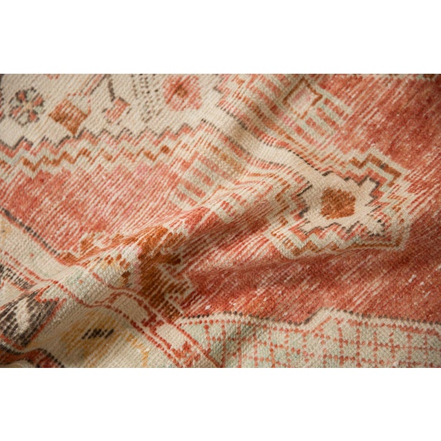 Red Vintage Distressed Oushak Rug Runner - 2'5" x 5'5" For Sale - Image 8 of 9