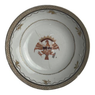 18th Century Chinese Export American Market Eagle Saucer Dish For Sale