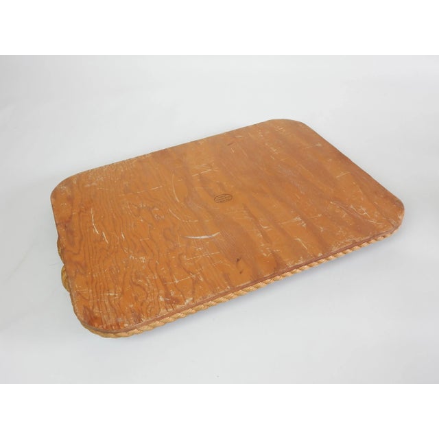 1950 Josephine De Ville of Miami Artistic Serving Bar Tray Hemp Rope Plywood For Sale In Las Vegas - Image 6 of 8