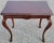 Brown Mid 20th Century Pair of French Country American Made Mahogany Carved Side End Tables For Sale - Image 8 of 12