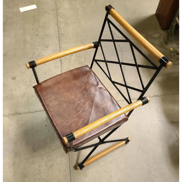 1960s Cleo Baldon Style X-Form Arm Directors Dining Chair, Circa 1970 For Sale - Image 5 of 6