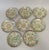Chinoiserie Set of 8 Antique Rose Medallion Plates 5.5" Dessert, Accent, or Collector Set For Sale - Image 3 of 7
