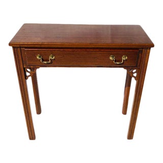 Timeless Ethan Allen Georgian Court Cherry Small Sofa / Console Table For Sale