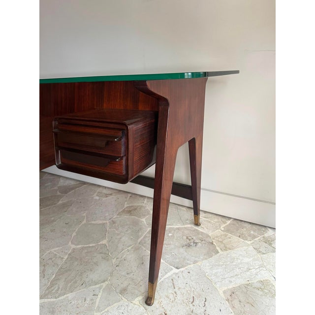 Console Desk attributed to Vittorio Dassi, Italy, 1950s, in Flawless conditions. Designed 1950 to 1959