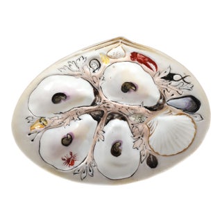 Antique Union Porcelain Works Marine Themed Oyster Plate For Sale