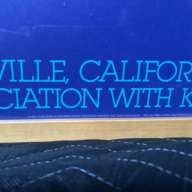 Wood Vintage 1982 Jazz in the Wine Country Souverain Winery Geyserville California Framed Poster For Sale - Image 7 of 12