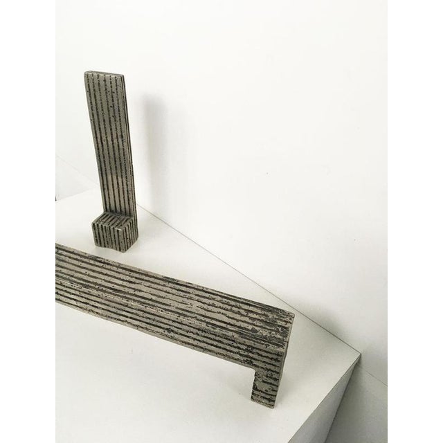 Metal Urano Palma, Politician's Table and Chair, 1980, Bronzes, Set of 2 For Sale - Image 7 of 16