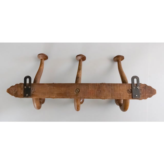 Brown Antique French Faux Bamboo Bentwood Coat & Hat Rack For Sale - Image 8 of 9
