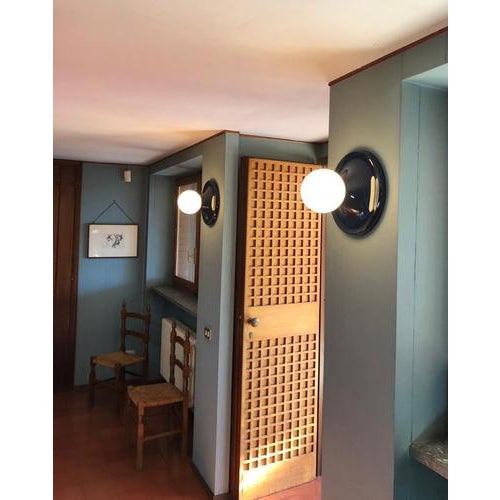 Red Metal Light Ball Wall Lamp by Castiglioni for Flos, Italy, 1970s For Sale - Image 9 of 13