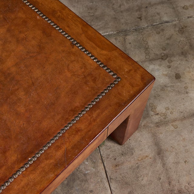 Jeff Knight Leather Coffee Table For Sale - Image 16 of 18