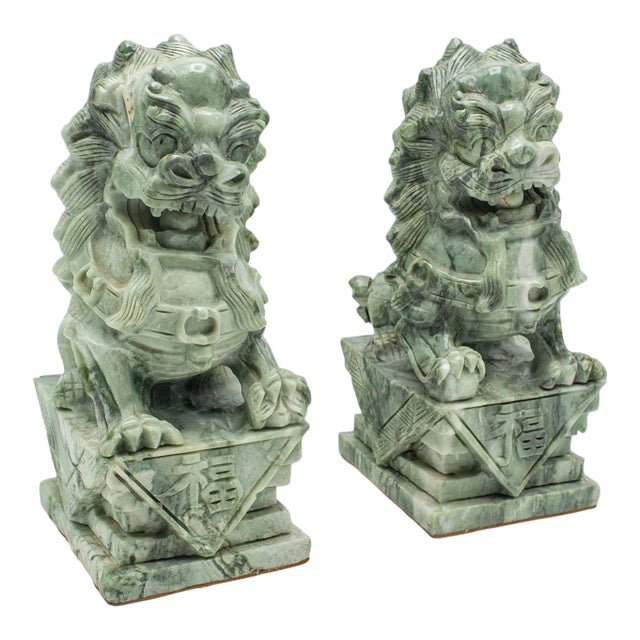 1900's Pair of Antique Oriental Bookends For Sale