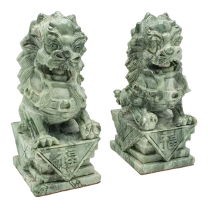 1900's Pair of Antique Oriental Bookends
