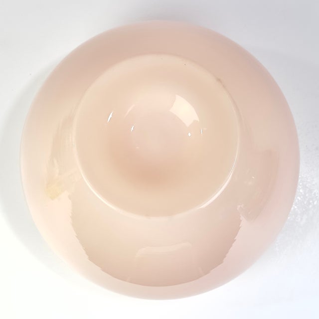 Humongous & Stunningly Chic Immaculate Blush Pink Glass Vase Attributed to Larry Laslo for Mikasa For Sale - Image 9 of 9