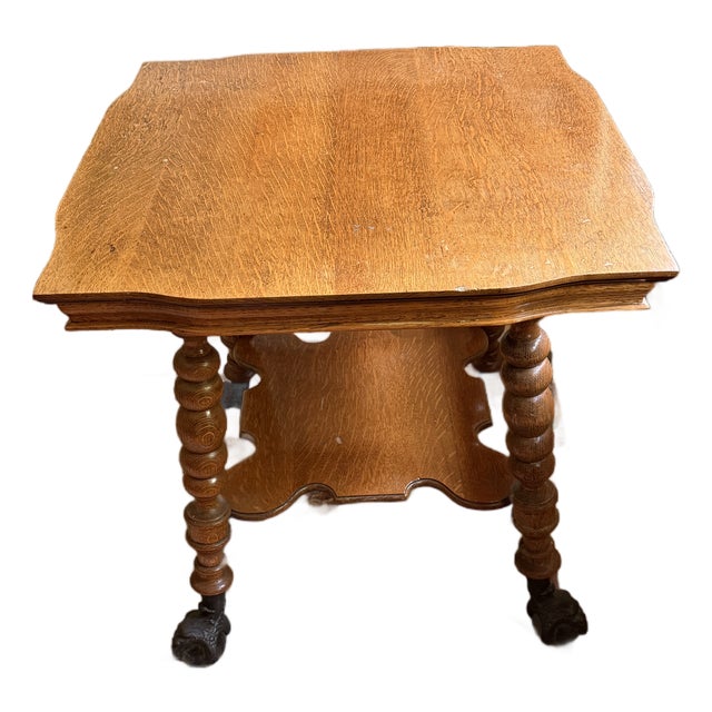 Victorian Clawfoot Parlor Table For Sale