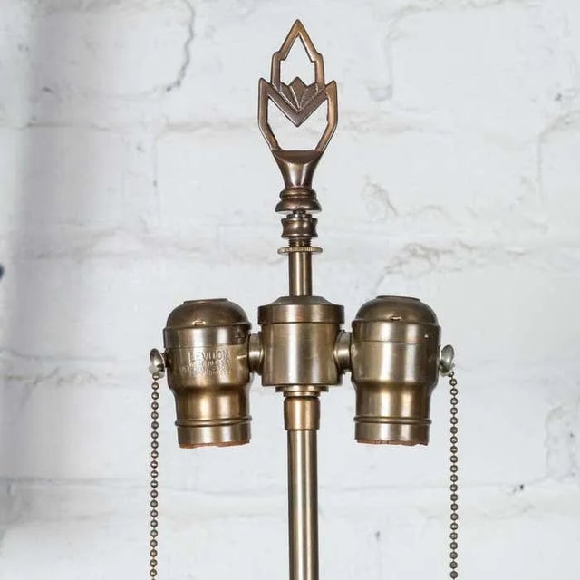 1960s Bronze Egyptian Figurehead Table Lamps - a Pair For Sale - Image 4 of 12