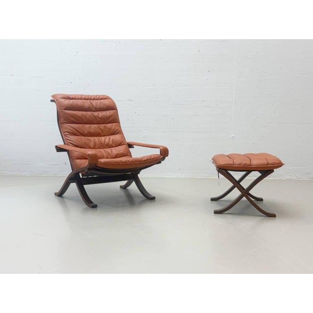 Set of Flex Lounge Chair and Ottoman by Ingmar Relling for Westnofa, Norway, 1960s For Sale - Image 3 of 18