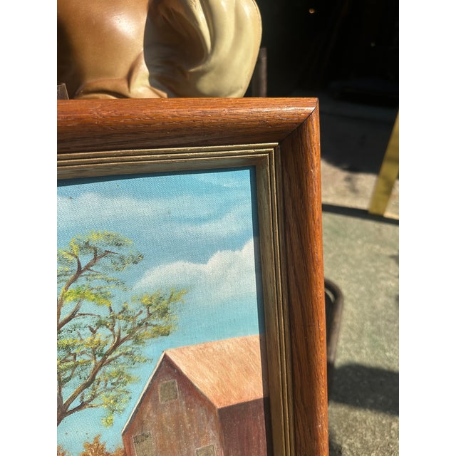 1990s 1990s Watermill and House Waterside Landscape Painting, Signed by the Artist, Framed For Sale - Image 5 of 10