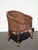 Share Vintage Mid Century Wicker Barrel Back Side Chair For Sale - Image 4 of 14