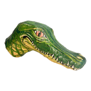 Vintage Paper Mache Alligator Head Sculpture