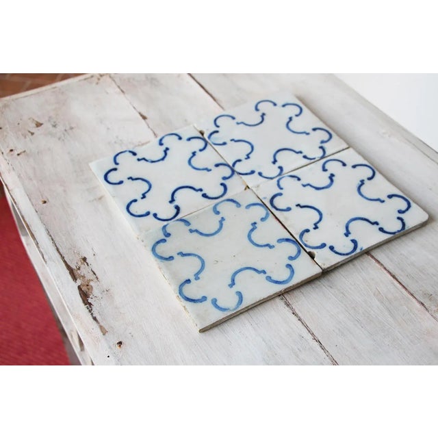 Late 19th Century 19th/20th Century Portuguese Tin-Glazed Pottery Tiles - Set of 4 For Sale - Image 5 of 9