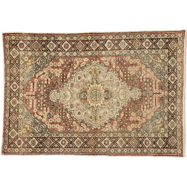Vintage Turkish Sivas Rug With Rustic Cottage Style - 4'05 X 06'04 For Sale In Dallas - Image 6 of 7