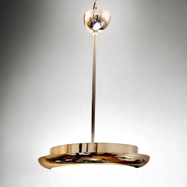 Beautiful ceiling lamp in the Bauhaus Adrt Deco midcentury style, without manufacturer's name, but attributed to Josef...
