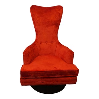Mid Century Modern Adrian Pearsall Return Swivel Club Chair For Sale
