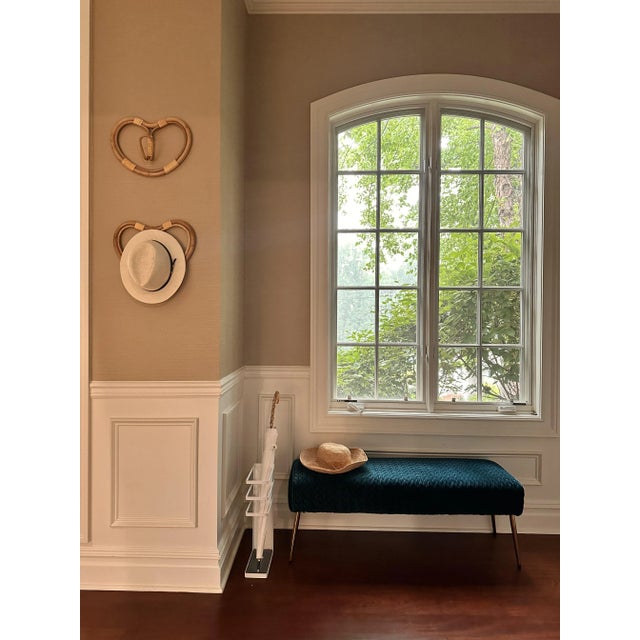 Indian Lily Pad Rattan Hook, Large For Sale - Image 3 of 3