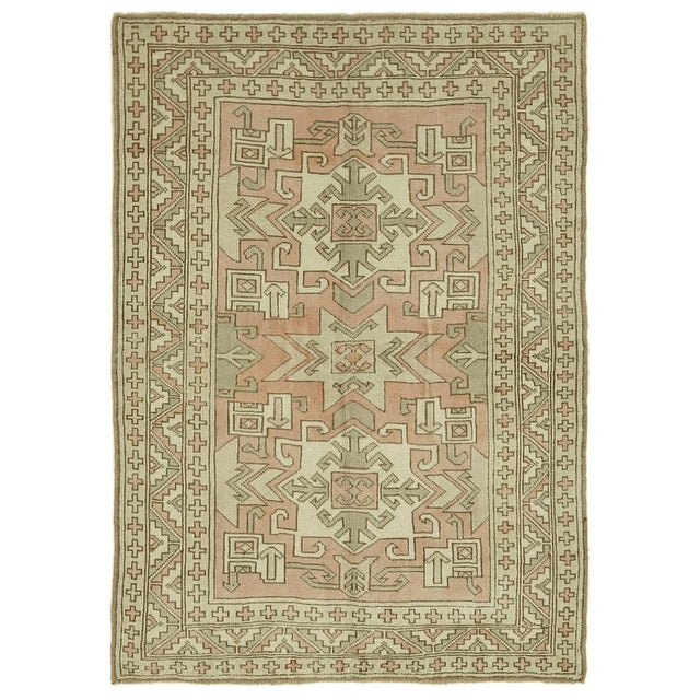Textile Anatolian Handmade Wool Rug For Sale - Image 7 of 7