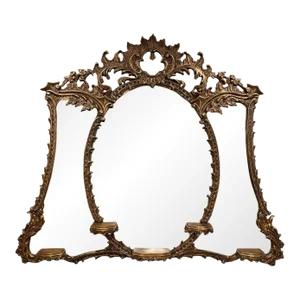 Vintage Louis XV Style Giltwood Carved Mirror by Friedman Brothers