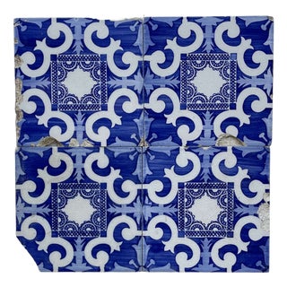 Earthenware Tiles, 19th Century, Set of 4 For Sale