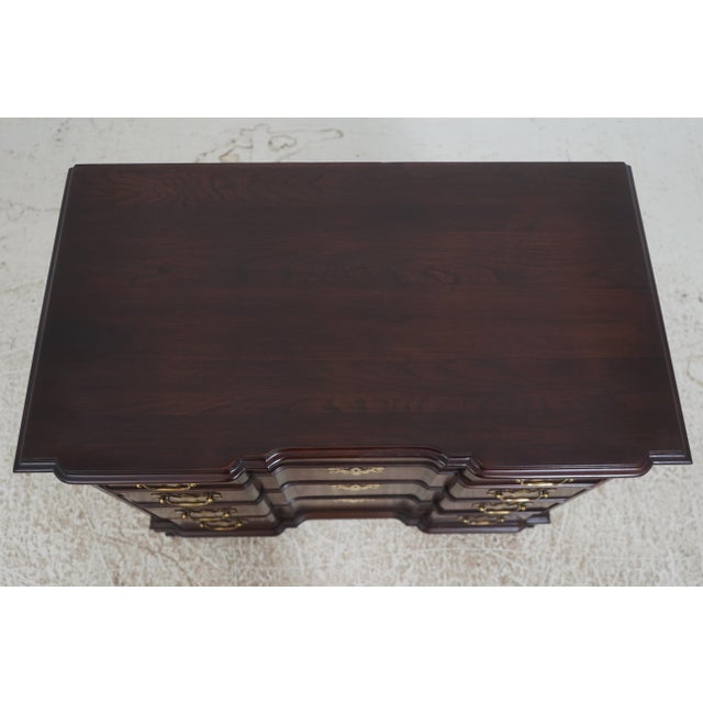 1980s Ethan Allen Cherry Block Front Bachelor's Chest For Sale - Image 5 of 18