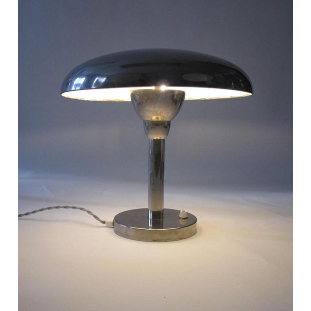 Bauhaus Desk Lamp in Chrome, Czechoslovakia, 1930s For Sale - Image 11 of 16