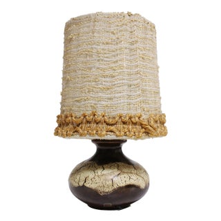 Vintage Ceramic Lamp in Fat Lava by Pan, 1960 For Sale