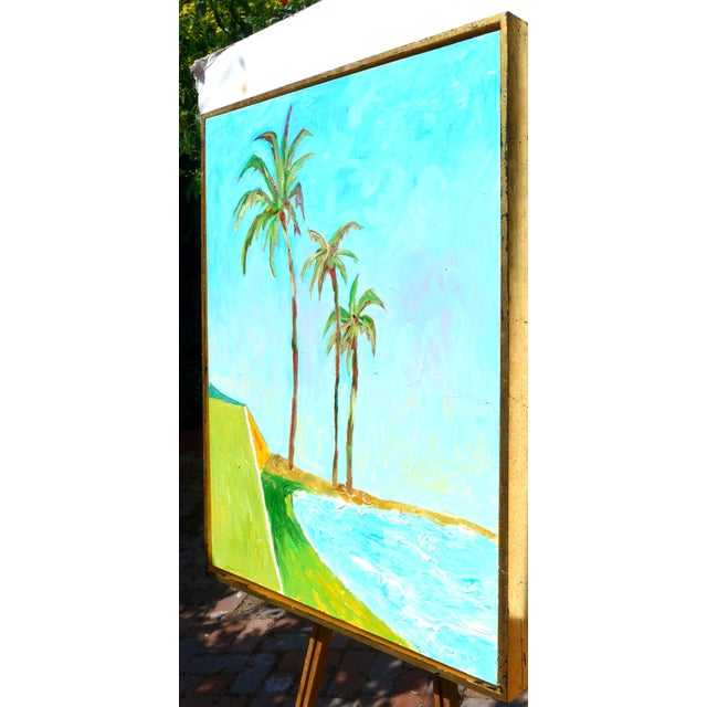 Contemporary Three Palms at Sunset For Sale - Image 3 of 3