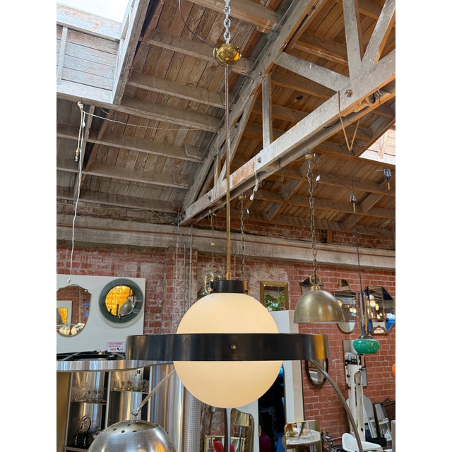 Stilnovo "Disco Volante" Pendant Light, Italy, 1960s For Sale In Los Angeles - Image 6 of 7